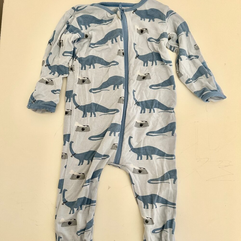 KicKee Print Convertible Sleeper with Zipper in Dew Pet Dino